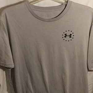 Gray Under Armour "Freedom" Tee shirt Large